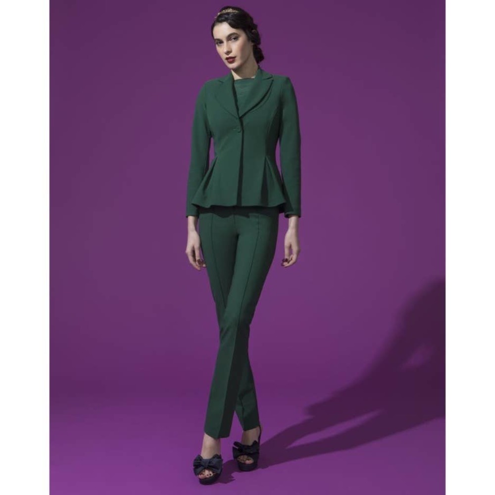 Chiara Boni La Petite Robe Volda Pine Green Jacket Sz 2 NWT